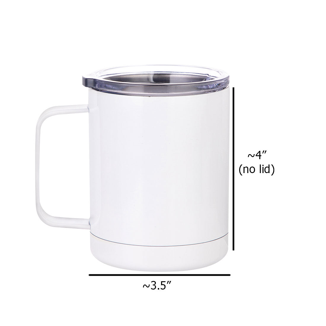 Pearl Coating™ 12oz Sublimation Stainless Steel Coffee Cup with Lid - Pack of 5 - Joto Imaging Supplies Canada
